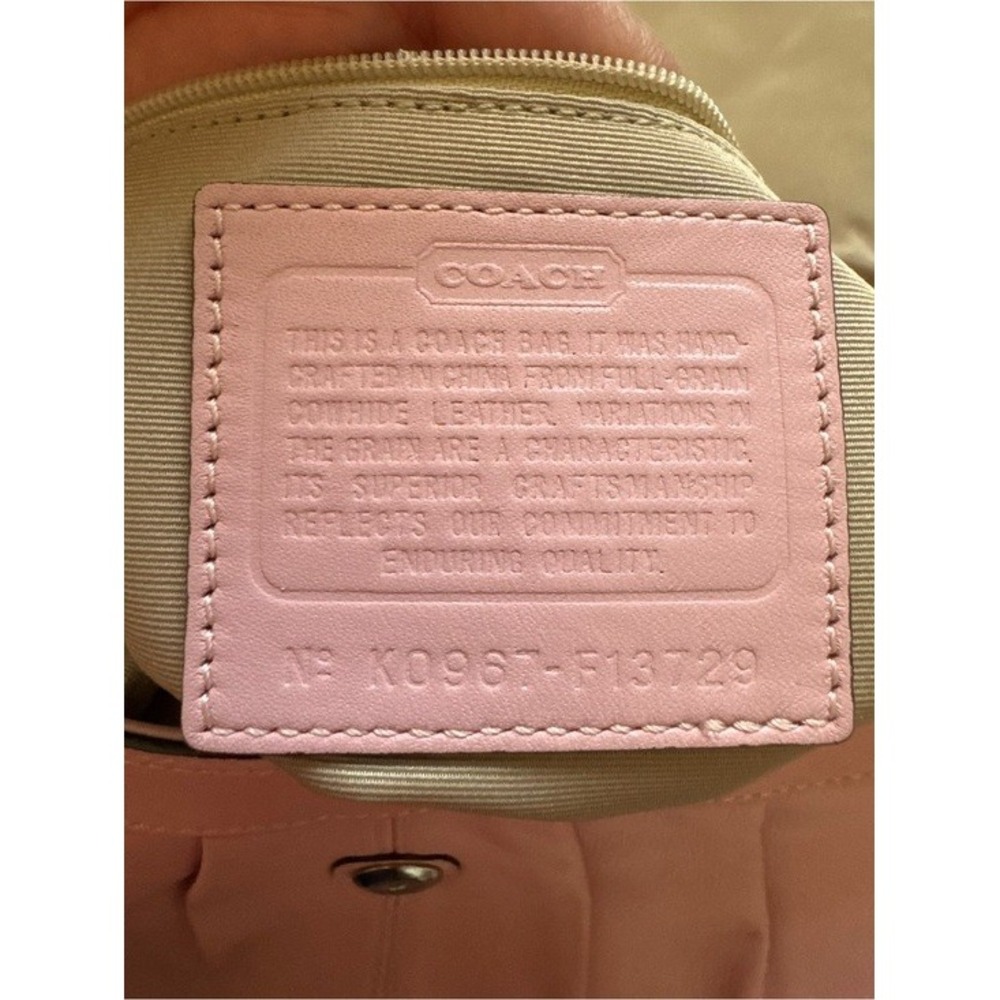 Coach Baby Pink Y2K Soho Pleated Flap Shoulder Bag Silver Hardware - Picture 11 of 15